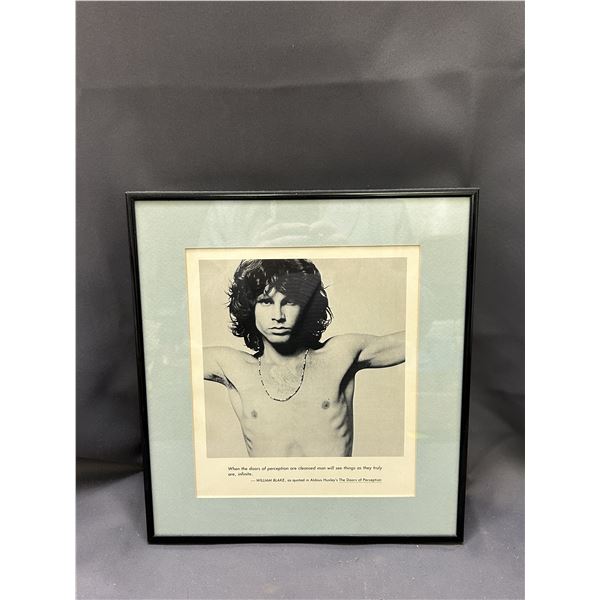 Framed Photo of Jim Morrison with William Blake Quote 12" x 13"
