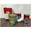 Image 1 : Lot of 4 ESSO Gas Tins, Honey, Etc