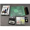 Image 1 : Lot of Misc Cassette Tapes, Record Cleaner, CD, Pin, Turntable Manual