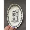 Image 1 : Vintage Italy? Porcelain Oval Decorative Plate 8" x 5.5"