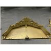 Image 7 : Vintage MCM Shelf and Sconces Ornate Gold Tone Wall Set Dart Syroco