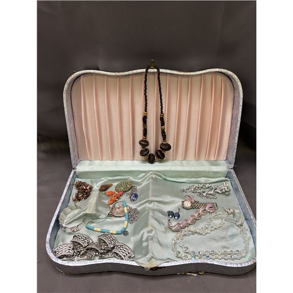 Box of Vintage Costume Jewelry