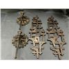Image 1 : Lot of Vintage MCM Copper Tone Wall Sconces and Brutalist Wall Sconces (as is)