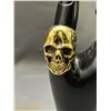Image 3 : Lot of 2 Gold Tone and Silver Tone Skull Rings