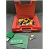 Image 1 : Red LEGO Rubber Toolbox of Vintage LEGO Bricks