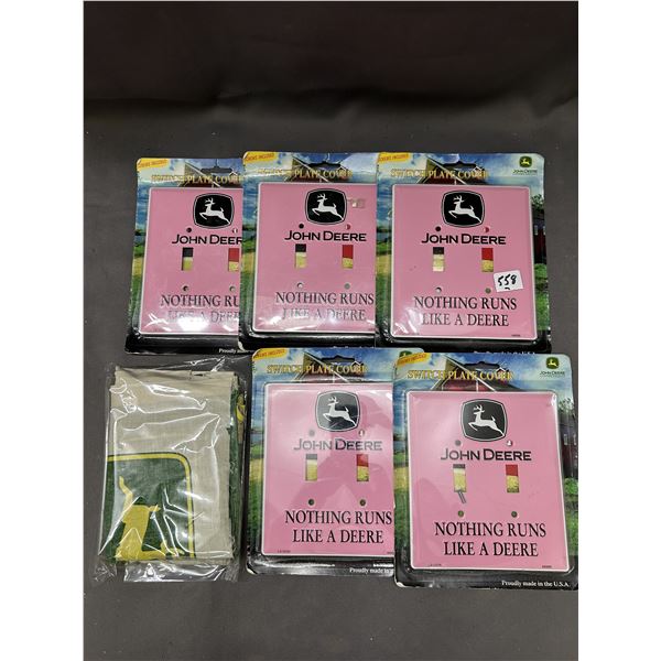 John Deere Switch Plate Covers Pink and Fabric