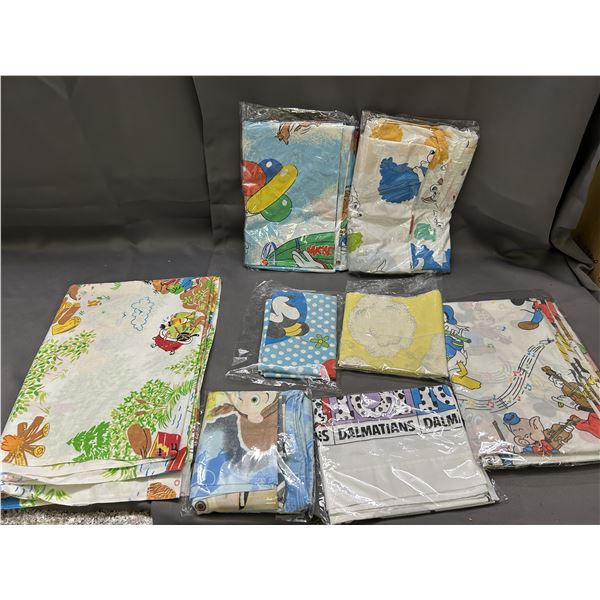 Lot of Vintage Sheets Mickey Mouse, Sesame Street, 101 Dalmations, Toy Story, Dumbo