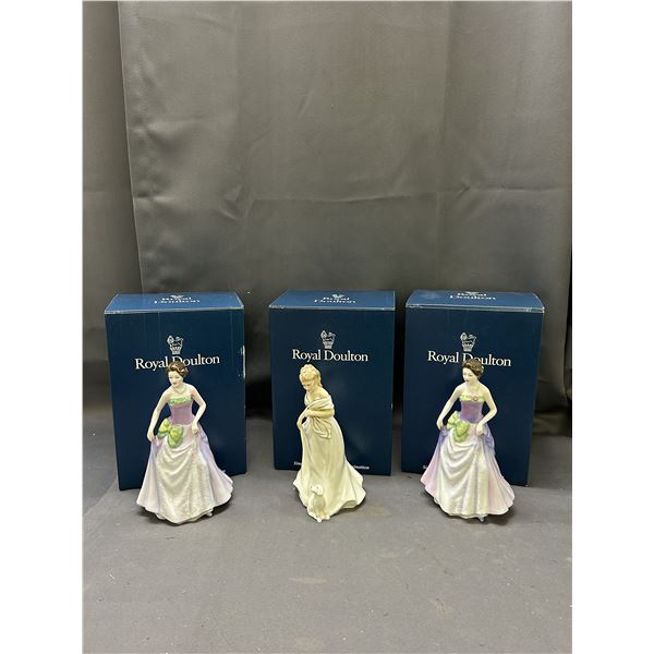 Lot of 3 Royal Doulton Porcelain Figurines "Jessica" & "A Morning Walk"