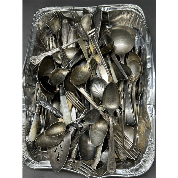 Lot of Assorted Silverplate Cutlery Flatware
