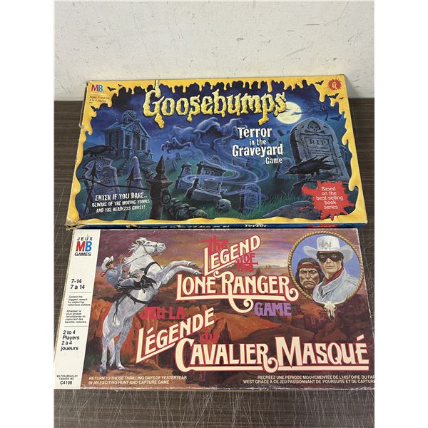 Lot of 2 Vintage Board Games Goosebumps and The Legend of the Lone Ranger Game