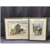 Image 1 : Pair of Artist Signed and Numbered Watercolour & Ink Prints 1980s