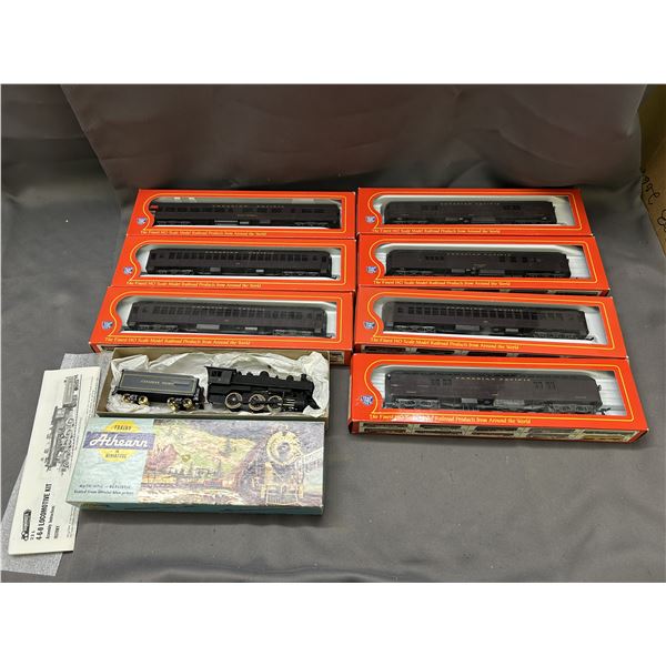 Lot of IHC HO Scale Model Railroad Passenger Carts all Canadian Pacific and Locomotive