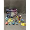 Image 1 : Lot of Mostly Vintage TOMY Pokemon PVC Figurines, Tin