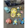 Image 2 : Lot of Mostly Vintage TOMY Pokemon PVC Figurines, Tin