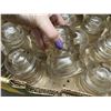 Image 2 : Lot of 24 Glass Insulators Diamond
