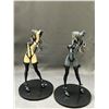 Image 2 : Pair of Fighter Anime Girl Figurines 2 Versions (third party) 10"