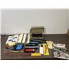 Image 1 : Lot of Assorted HO Scale Train Tracks, Carts, Paperwork, Etc