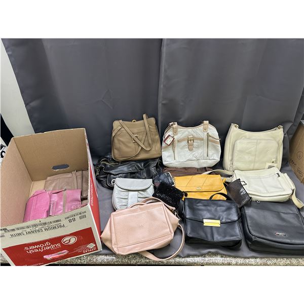 WHOLESALE Lot of Assorted Women's Purses, Shoulder Bags, Totes, Wallets, Coin Purses, some w tags