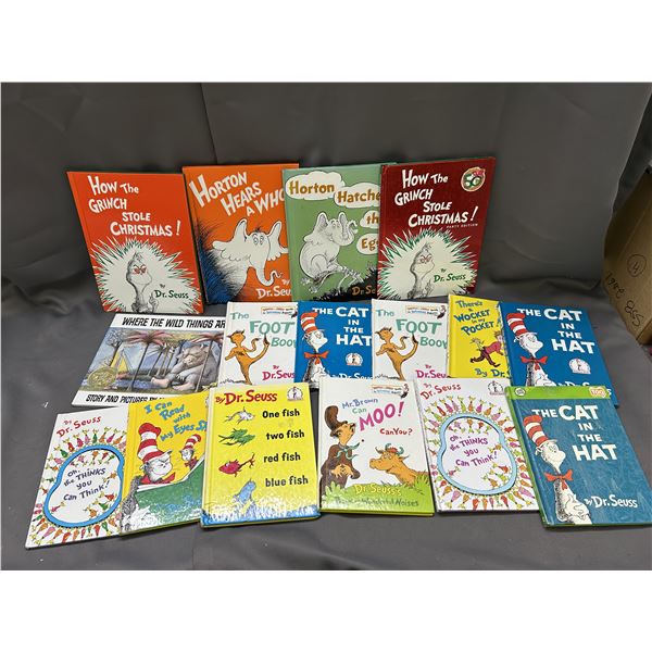 Lot of Dr Seuss Books, Horton Hears a Who, The Grinch, Etc, Where The Wild Things Are