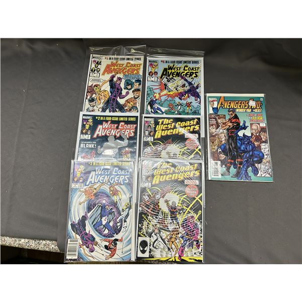 lot of 8 Vintage Comics West Coast Avengers
