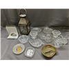 Image 1 : END OF THE RUN Bookends, Crystal and Glass Trays, Candle Holder