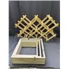Image 1 : Wooden Floating Shelves and Fold-Out Wine Rack