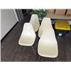 Image 1 : Set of 4 Eames Era Herman Miller Style White Shell Chairs
