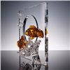Image 2 : 2pc Swarovski Crystal Figurines, Harmony Color 657120 and Plaque