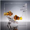 Image 4 : 2pc Swarovski Crystal Figurines, Harmony Color 657120 and Plaque