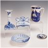 Image 1 : 5pc Blue and White Porcelain Collection of Tableware Pieces