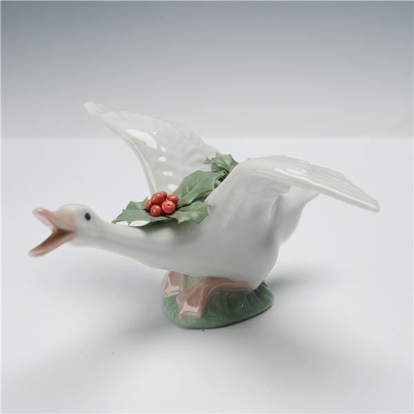 Lladro Porcelain Figurine, Flying Duck with Mistletoe 1008496