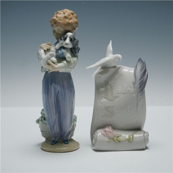 2pc Lladro Society Figurine and Plaque, My Buddy