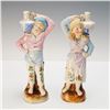 Image 1 : 2pc Conta & Boehme Porcelain Spill Vases, Boy & Girl with Jugs