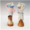 Image 2 : 2pc Conta & Boehme Porcelain Spill Vases, Boy & Girl with Jugs