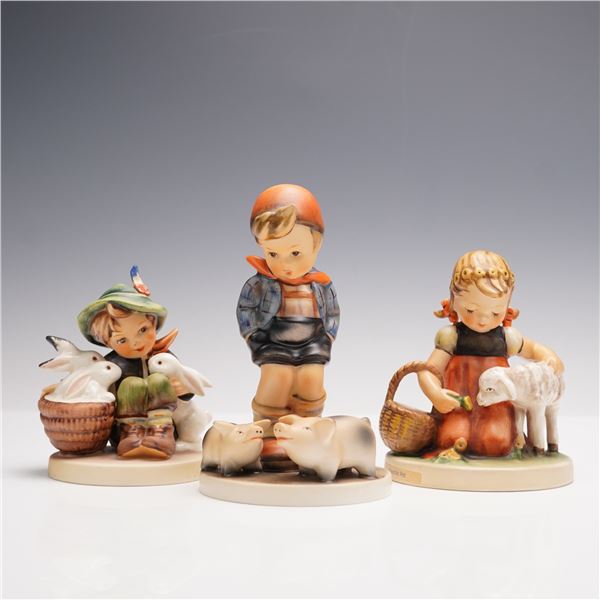 3pc Goebel Hummel Figurines, Children with Animals