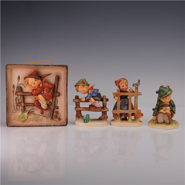 4pc Goebel Hummel Figurines and Wall Plaque