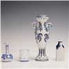 Image 2 : 4pc Collection of Delft Blue and White Vases and Miniatures
