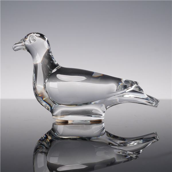 Baccarat Crystal Paperweight, Bird
