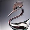 Image 3 : 2pc Art Glass Sculptures, Spoonbill and Fish