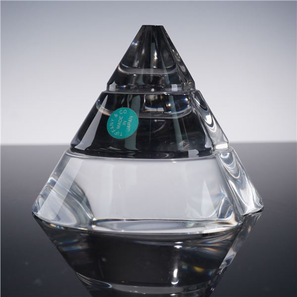 Tiffany and Co. Made In Japan Crystal Paperweight, Apple