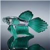 Image 1 : Swarovski Crystal Figurine, Siamese Fighting Fish Green