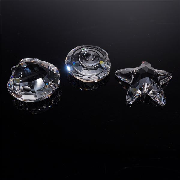 3pc Swarovski Crystal Figurines, Wonders of The Sea Renewal Gifts