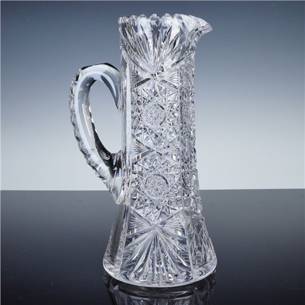 Antique American Brilliant Cut Glass Water Pitcher