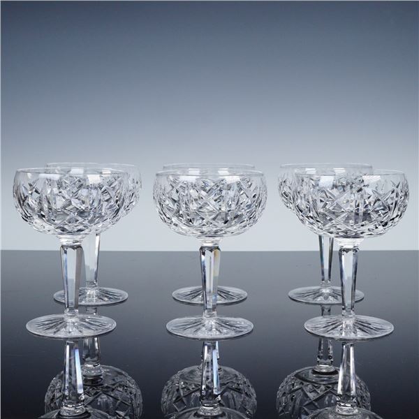 6pc Waterford Glengarriff Crystal Champagne Glasses