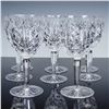 8pc Waterford Glengarriff Crystal Claret Wine Glasses