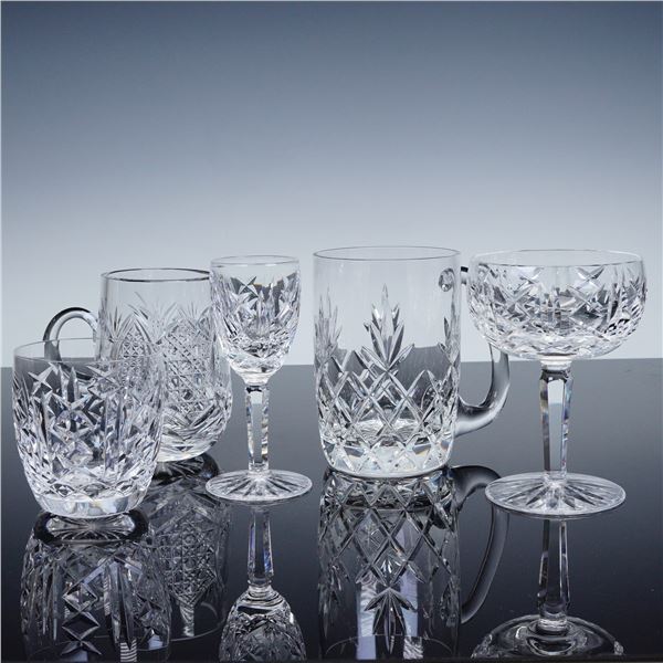 5pc Waterford Glengarriff, and Lenox Charleston Assorted Glassware