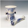 2pc Delft Decorative Mortar and Pestle, Blue and White