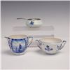 4pc Delft Antique Blue Ceramic Teaware, Sugar Bowl