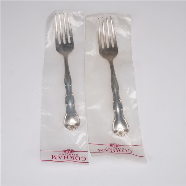 Pair of Gorham Sterling Silver Salad Forks, Rondo