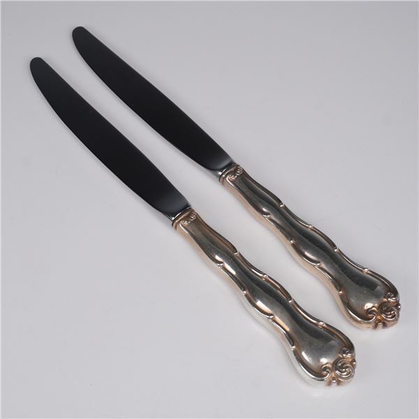 Pair of Gorham Sterling Silver Modern Hollow Knives, Rondo